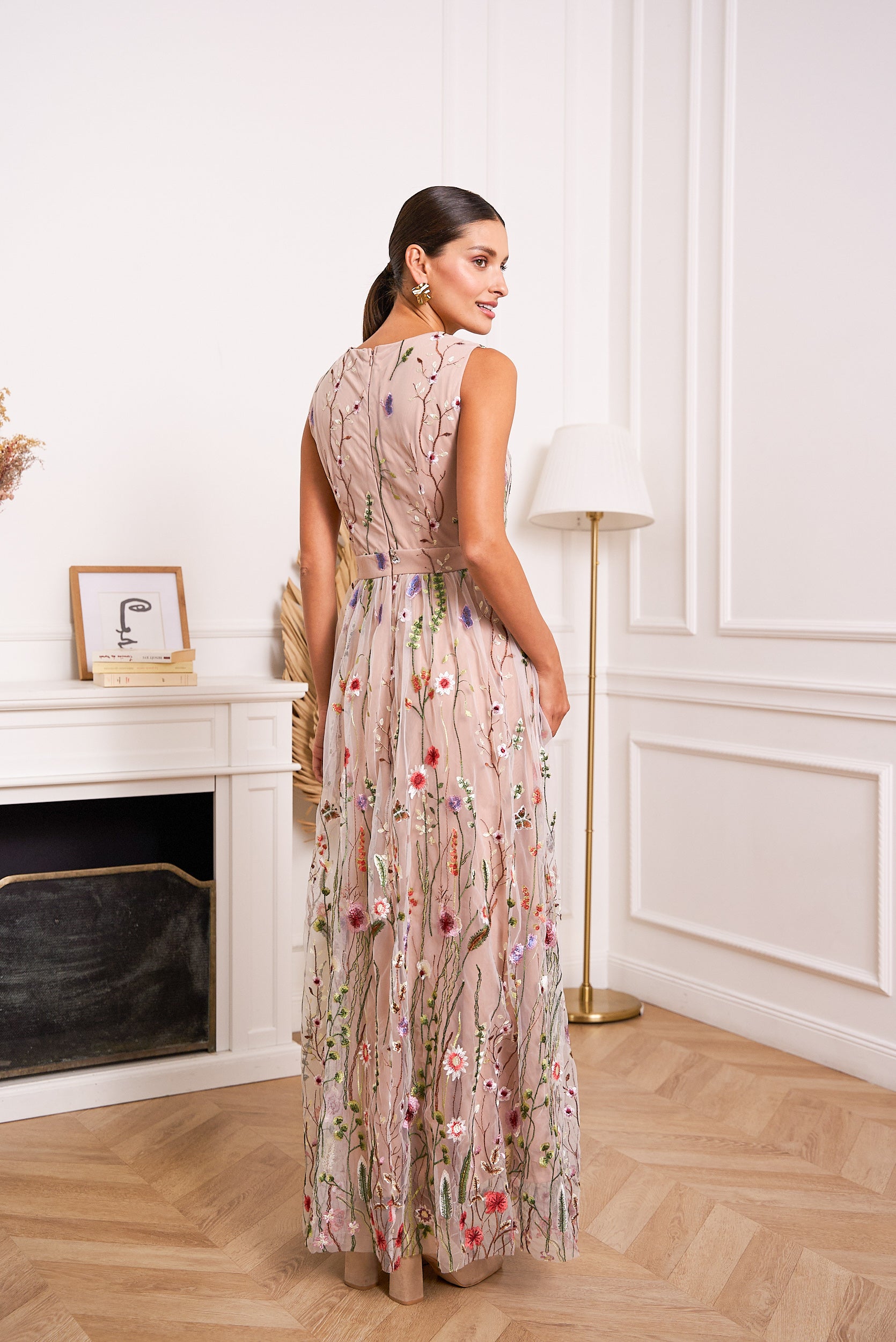 Ellie long lace dress