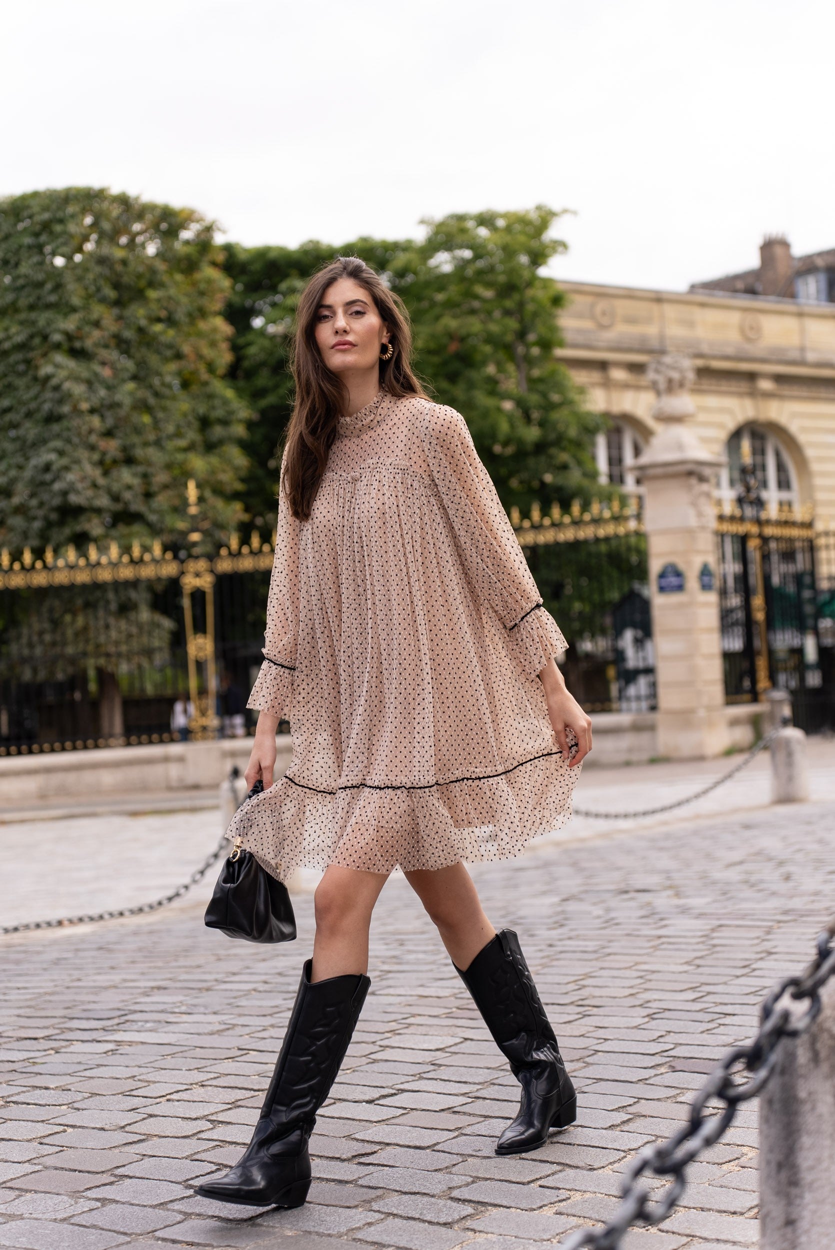 Robe Iris en tulle plumetis