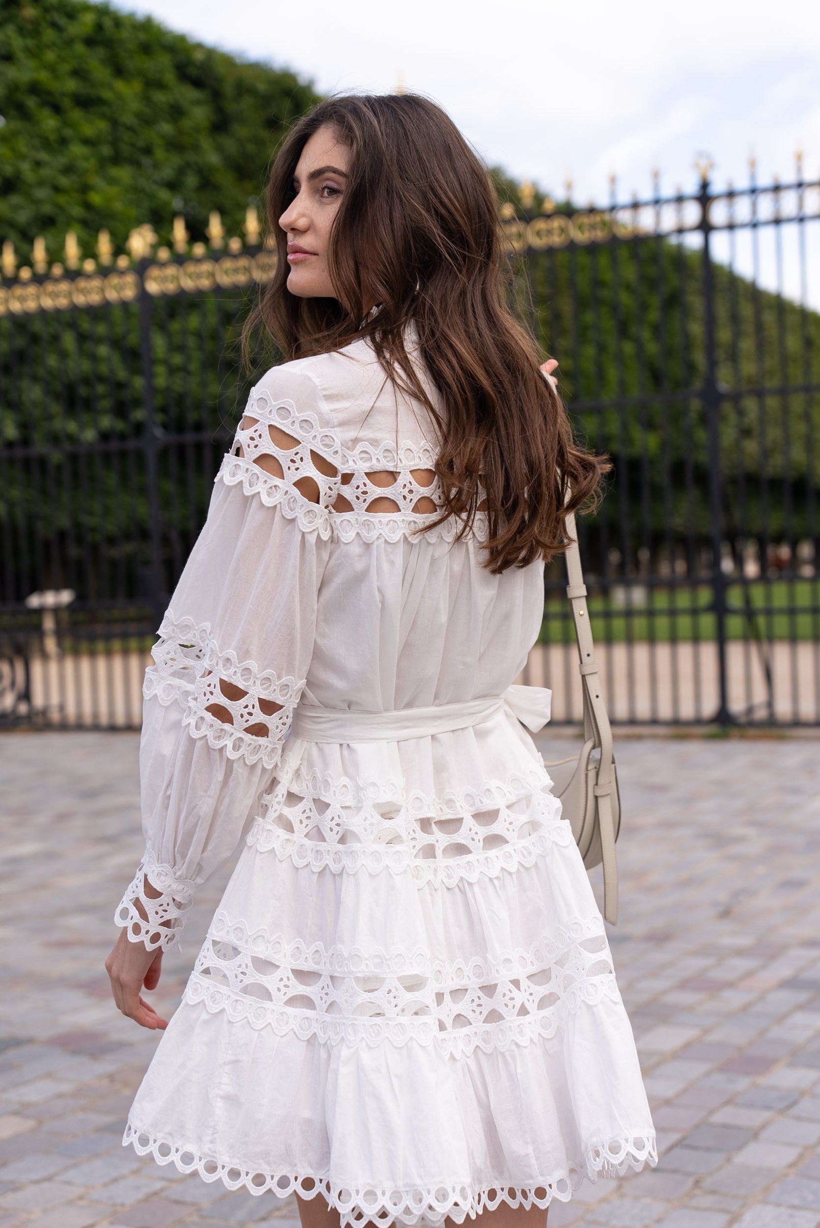 Robe chemise Ellie en coton ajouré