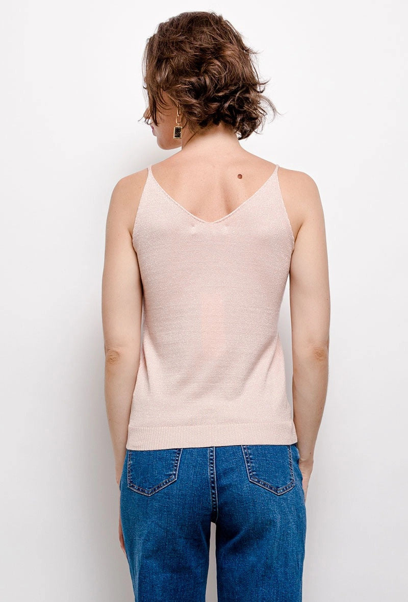 Shiny lurex tank top