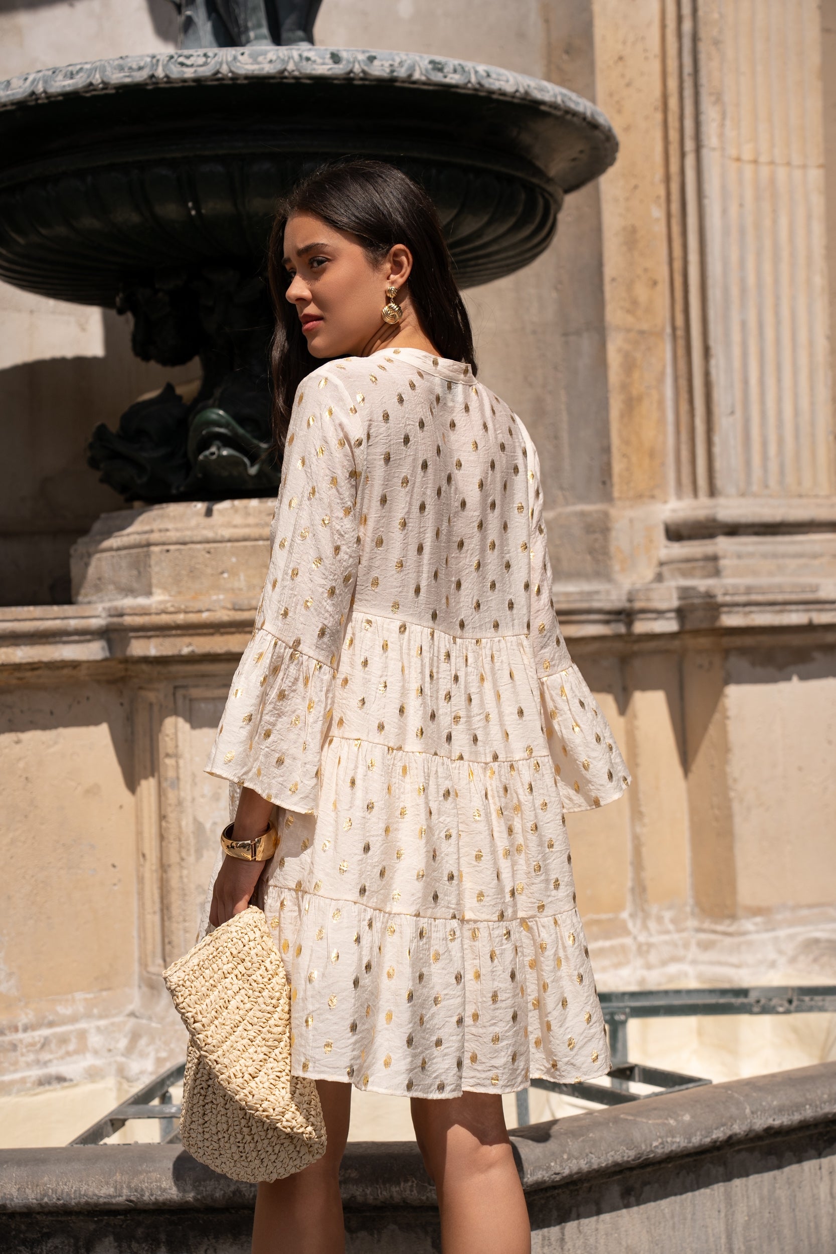 Robe courte Saint-Tropez imprimée fleurie
