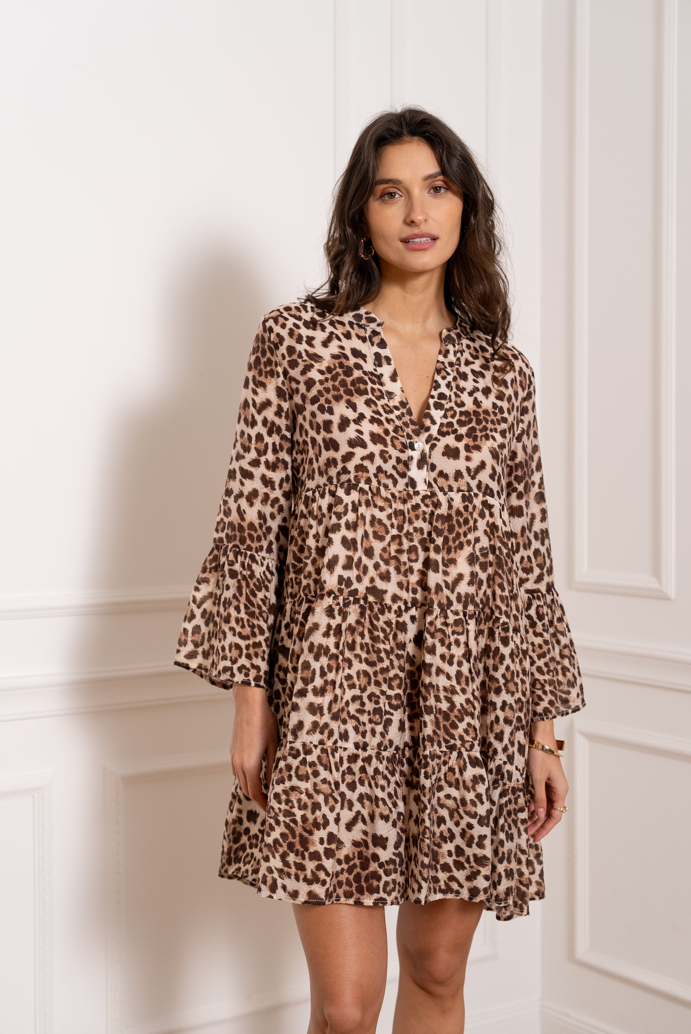 Robe courte Saint-Tropez imprimée fleurie