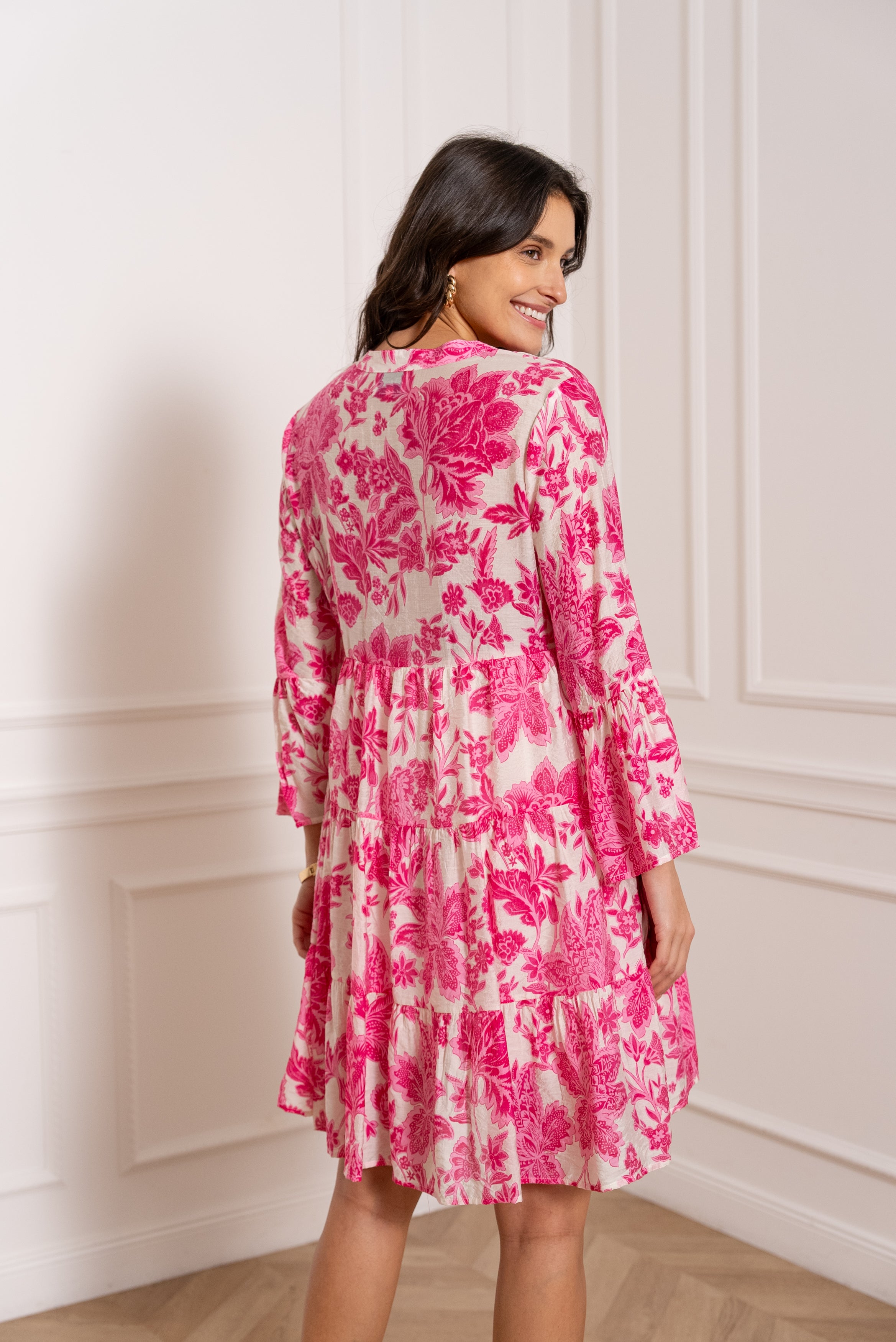 Robe courte Saint-Tropez imprimée fleurie