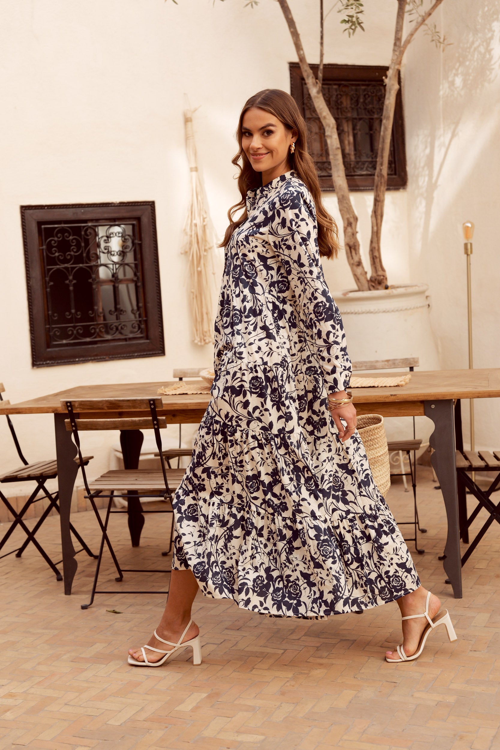 Robe longue Marbella en coton