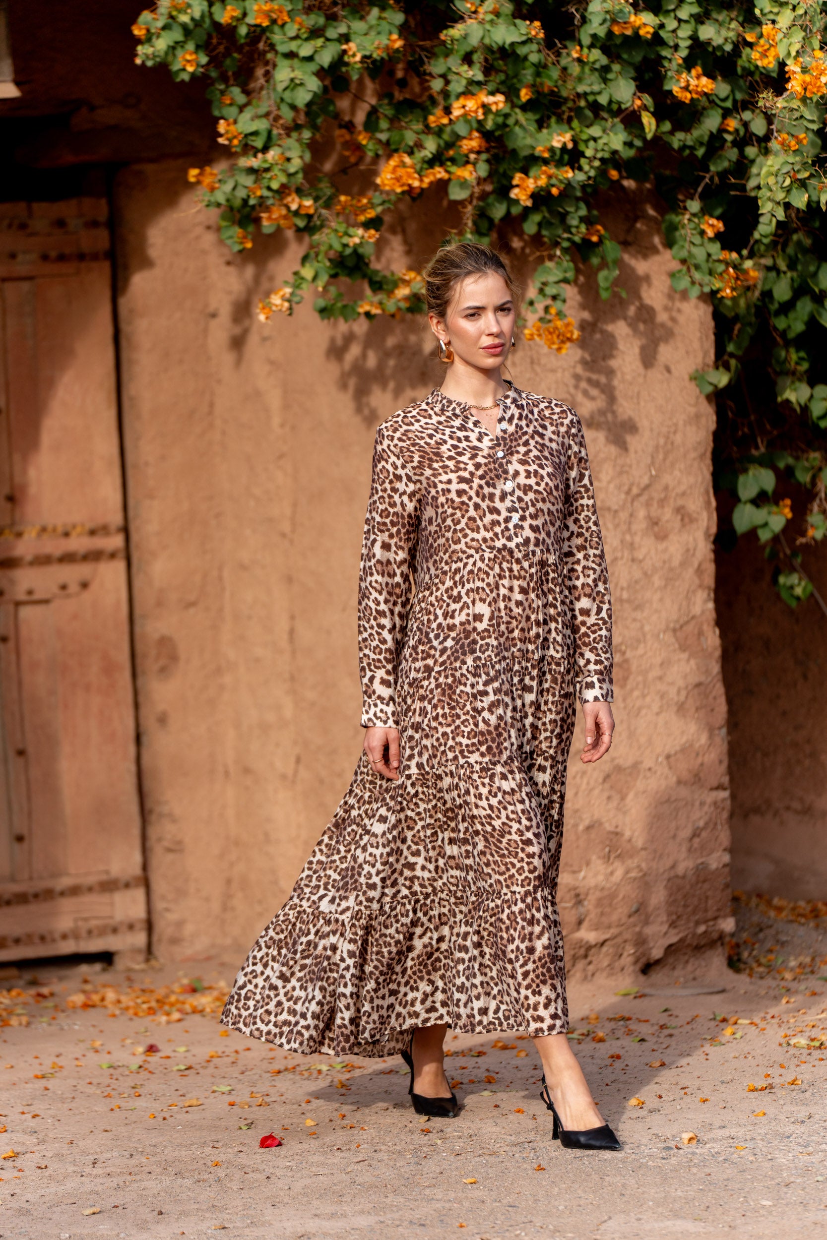 Robe longue imprimée fleurie Marbella