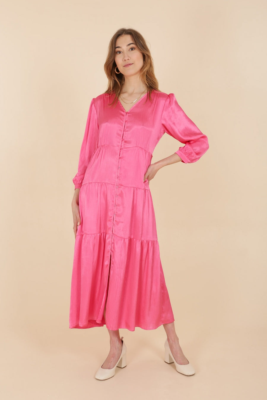 Robe longue soyeuse