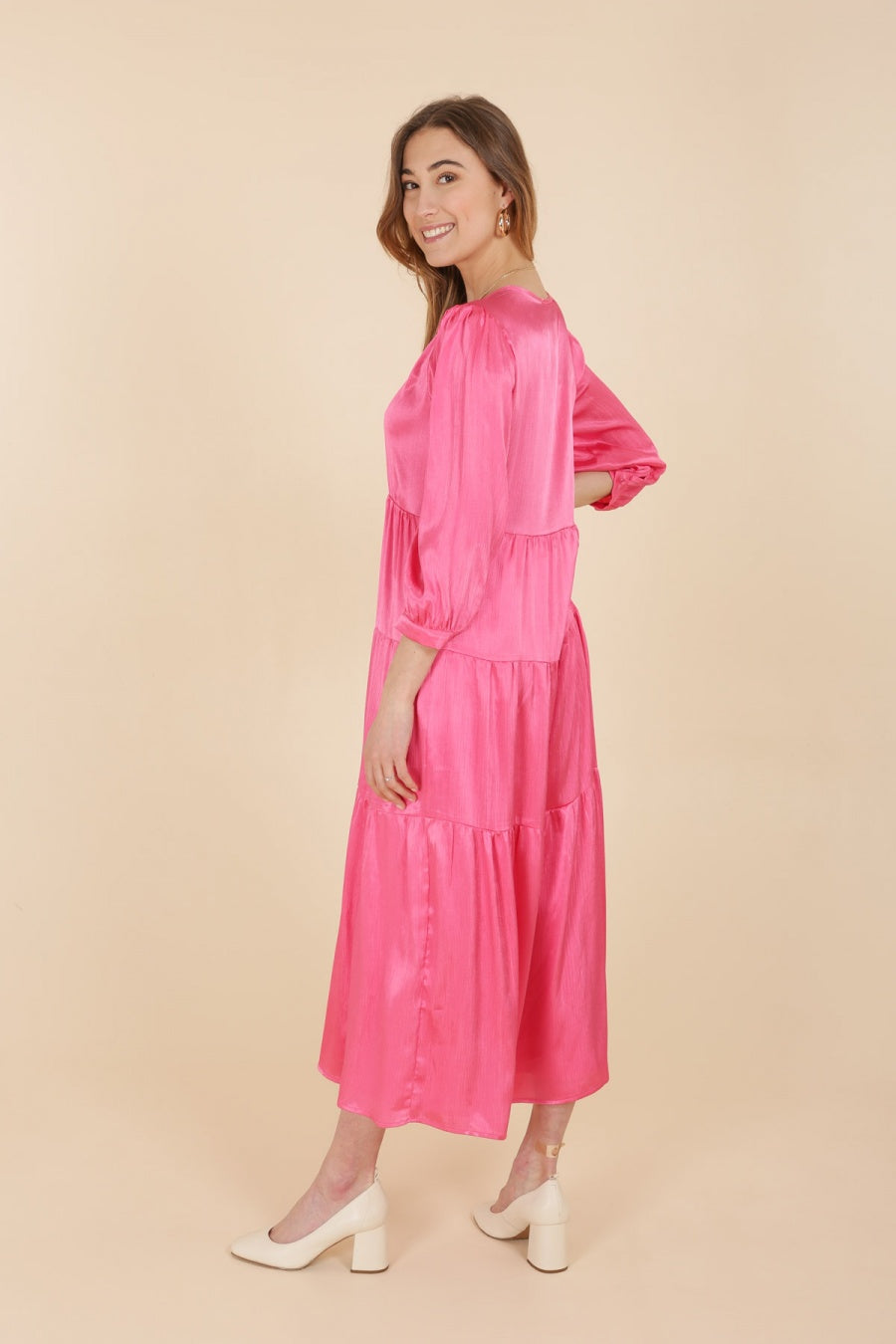 Robe longue soyeuse