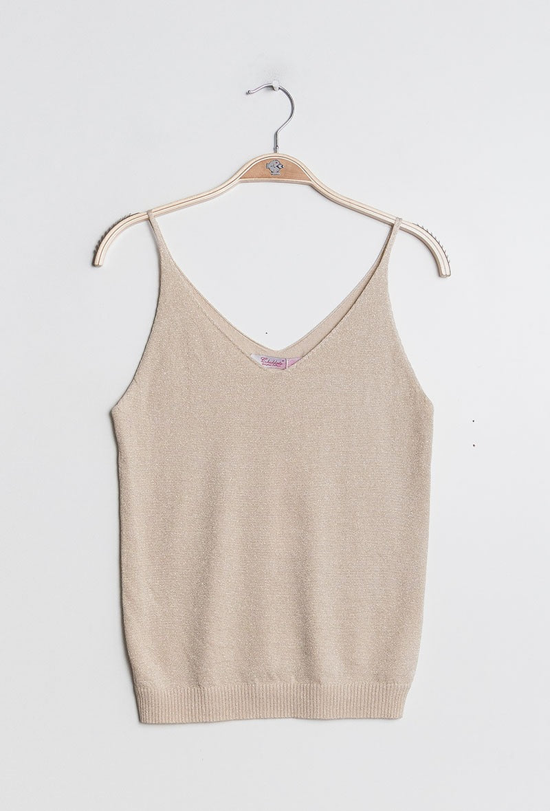 Top débardeur en maille lurex