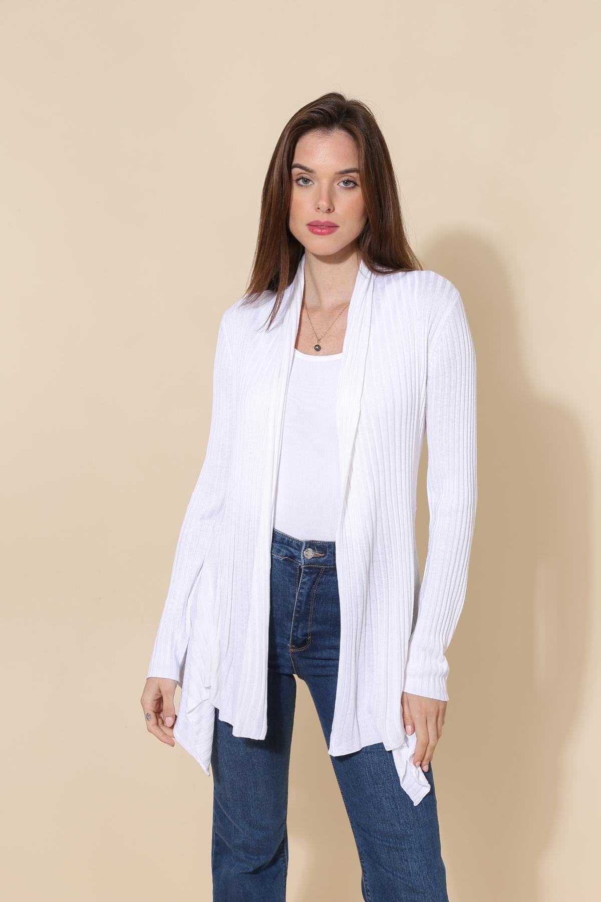Gilet maille côtelée