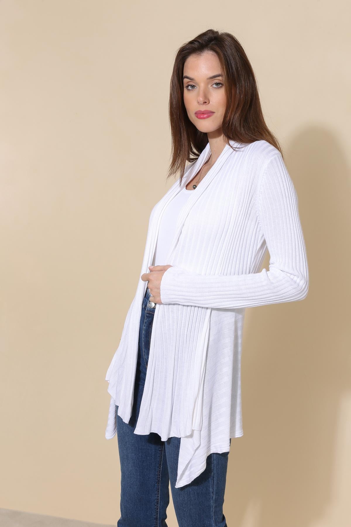 Gilet maille côtelée