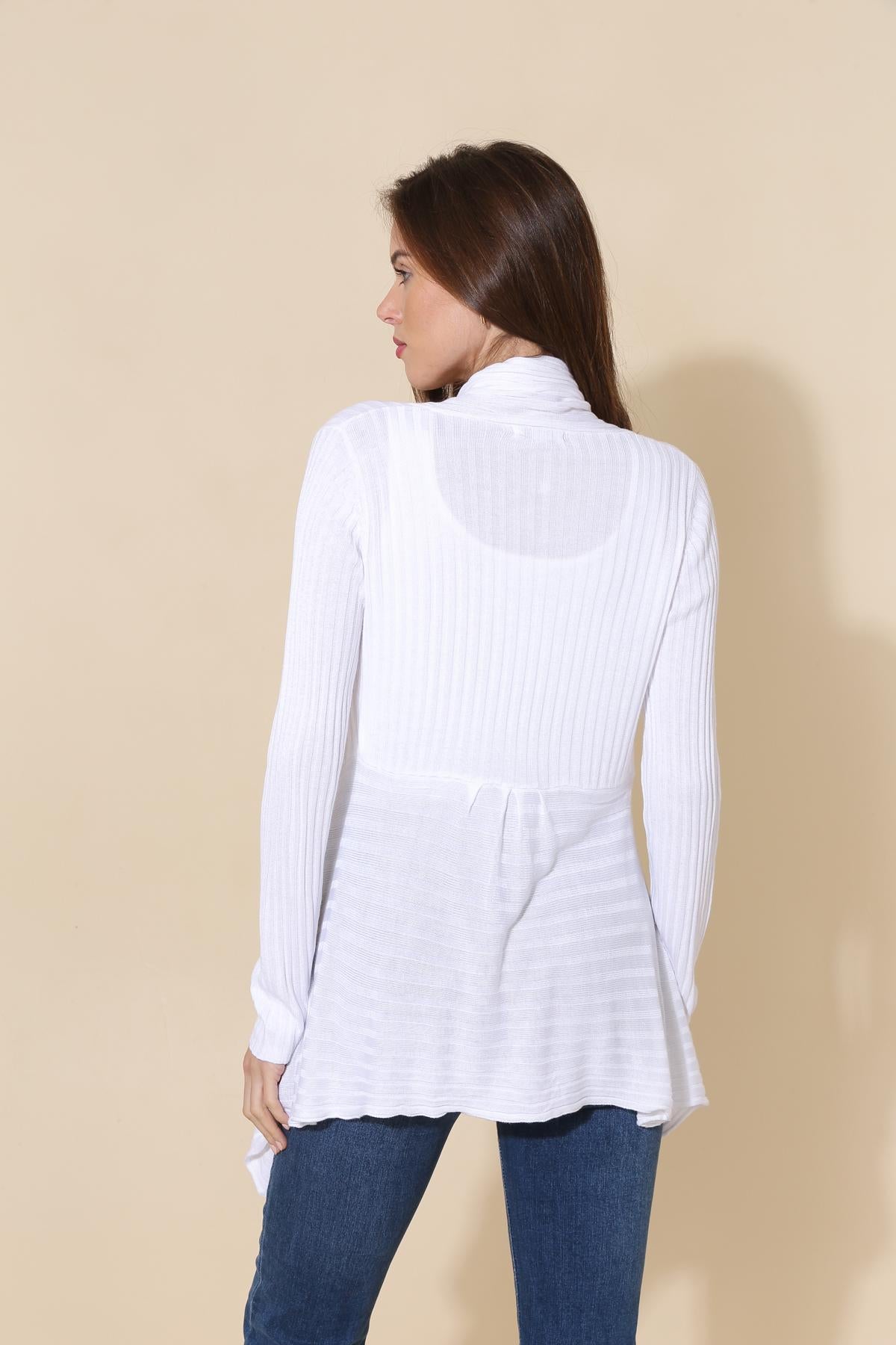 Gilet maille côtelée