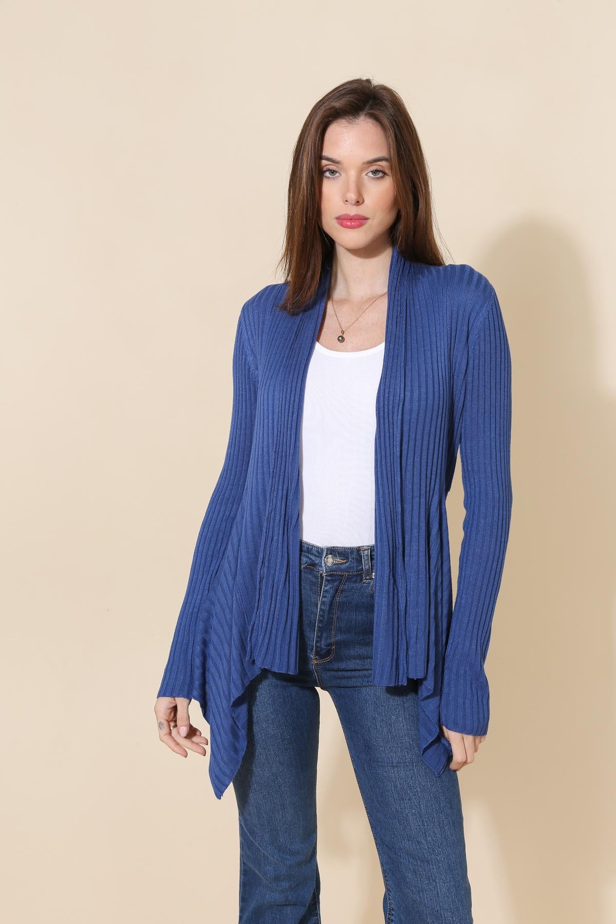 Gilet maille côtelée