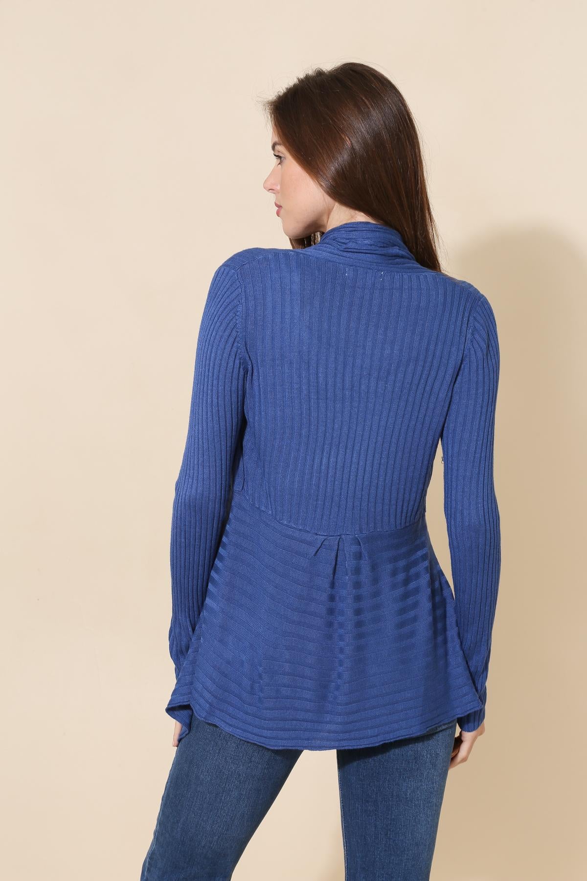 Gilet maille côtelée