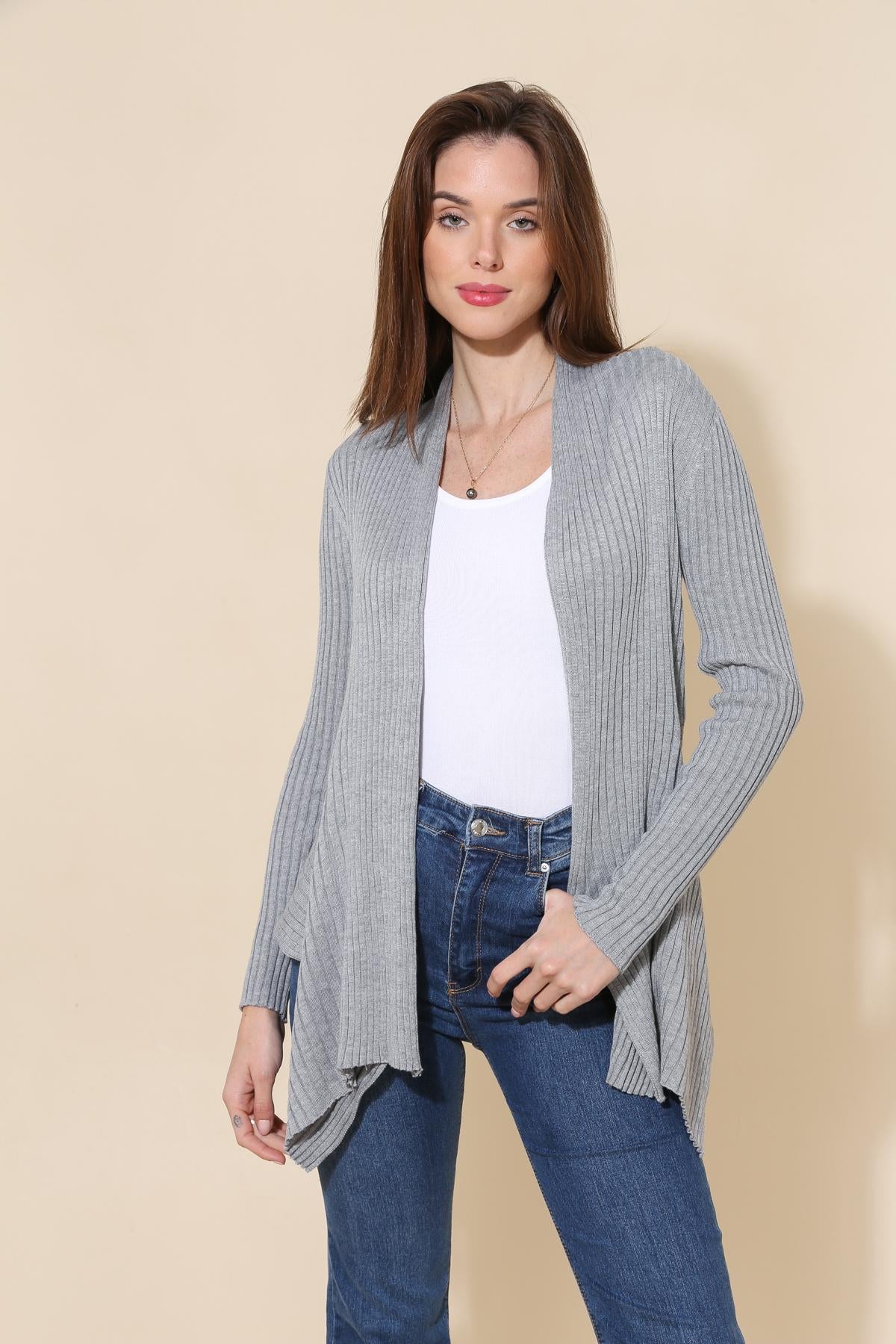 Gilet maille côtelée