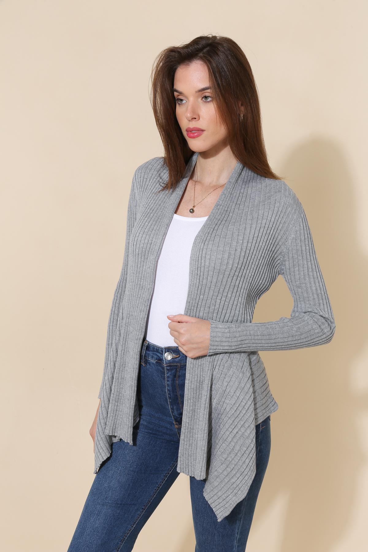 Gilet maille côtelée