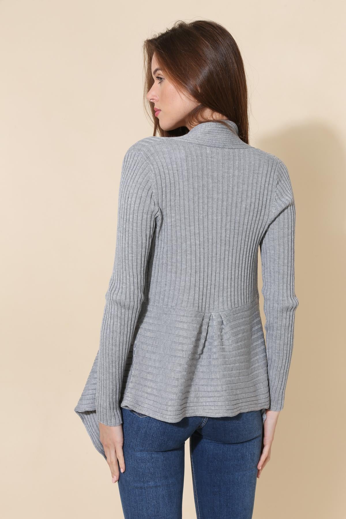 Gilet maille côtelée