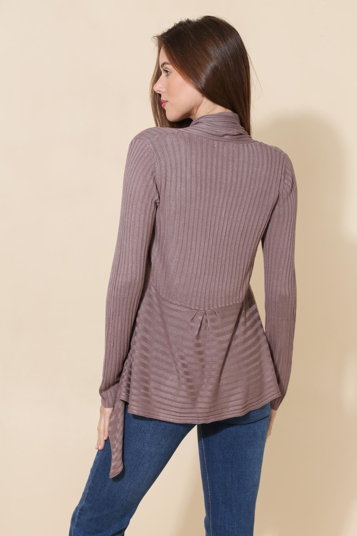 Gilet maille côtelée