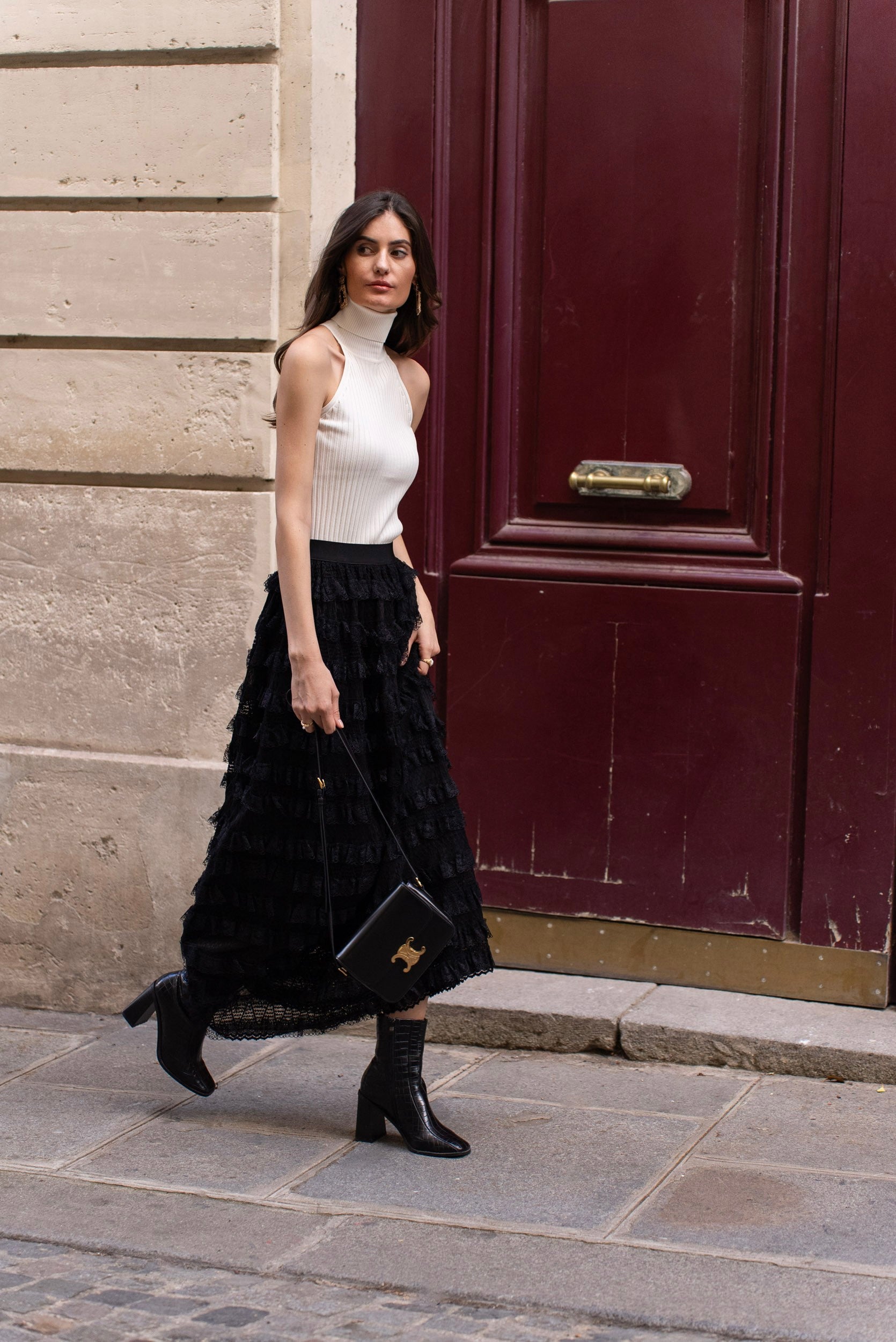 Jupe maxi Mira en dentelle