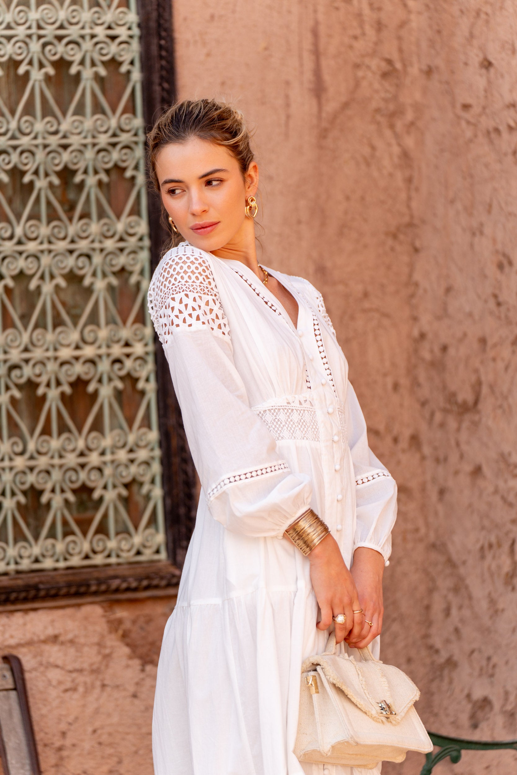 Robe chemise Noémie longue en coton
