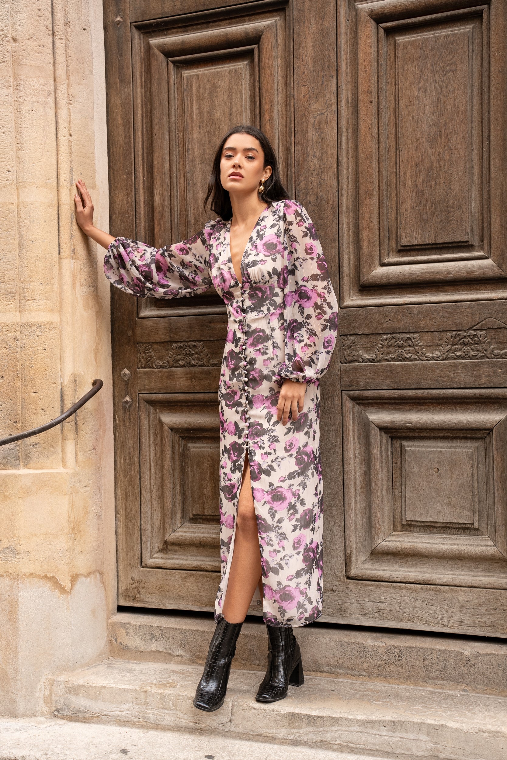 Robe longue imprimé floral