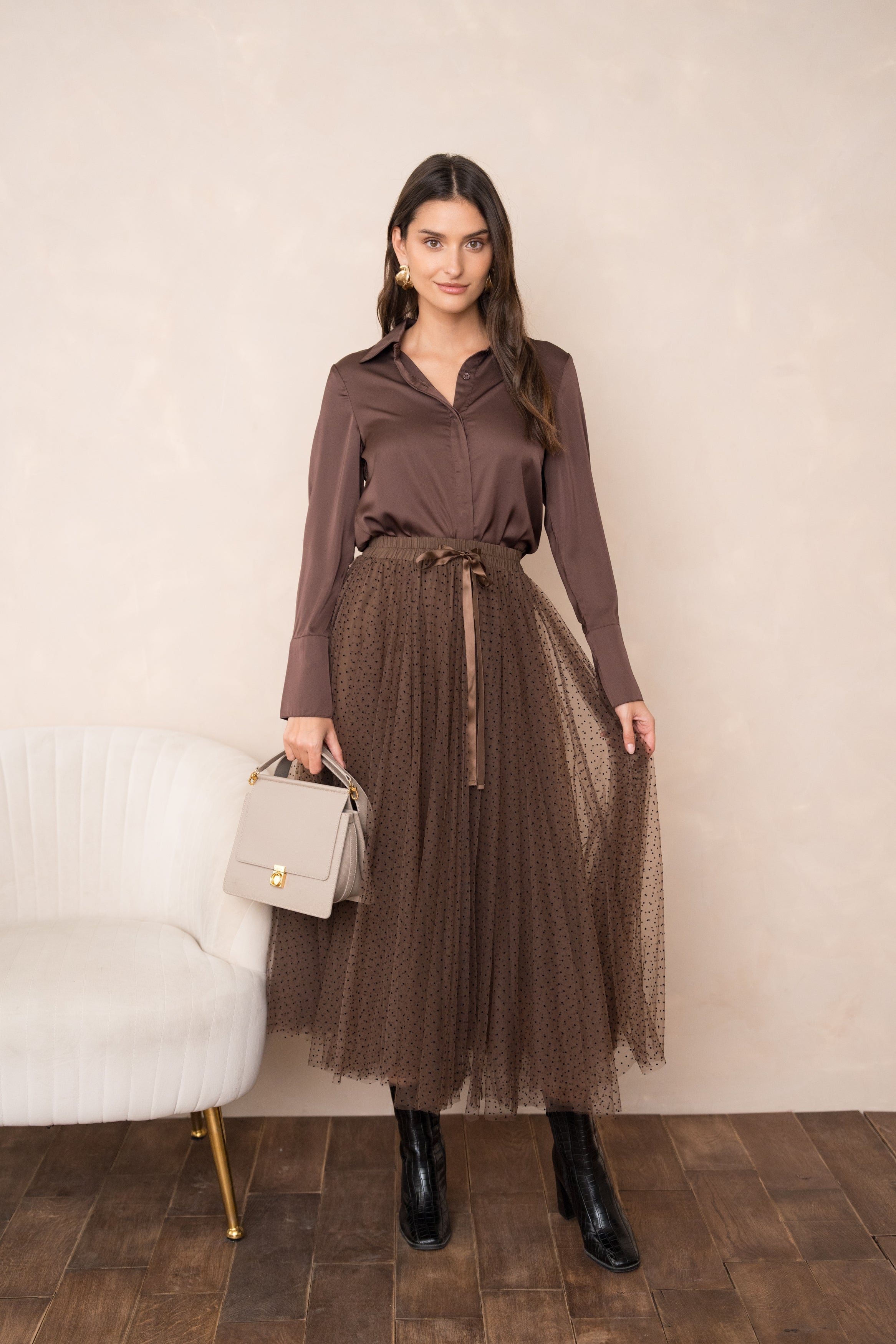 Chemise Léa en satin