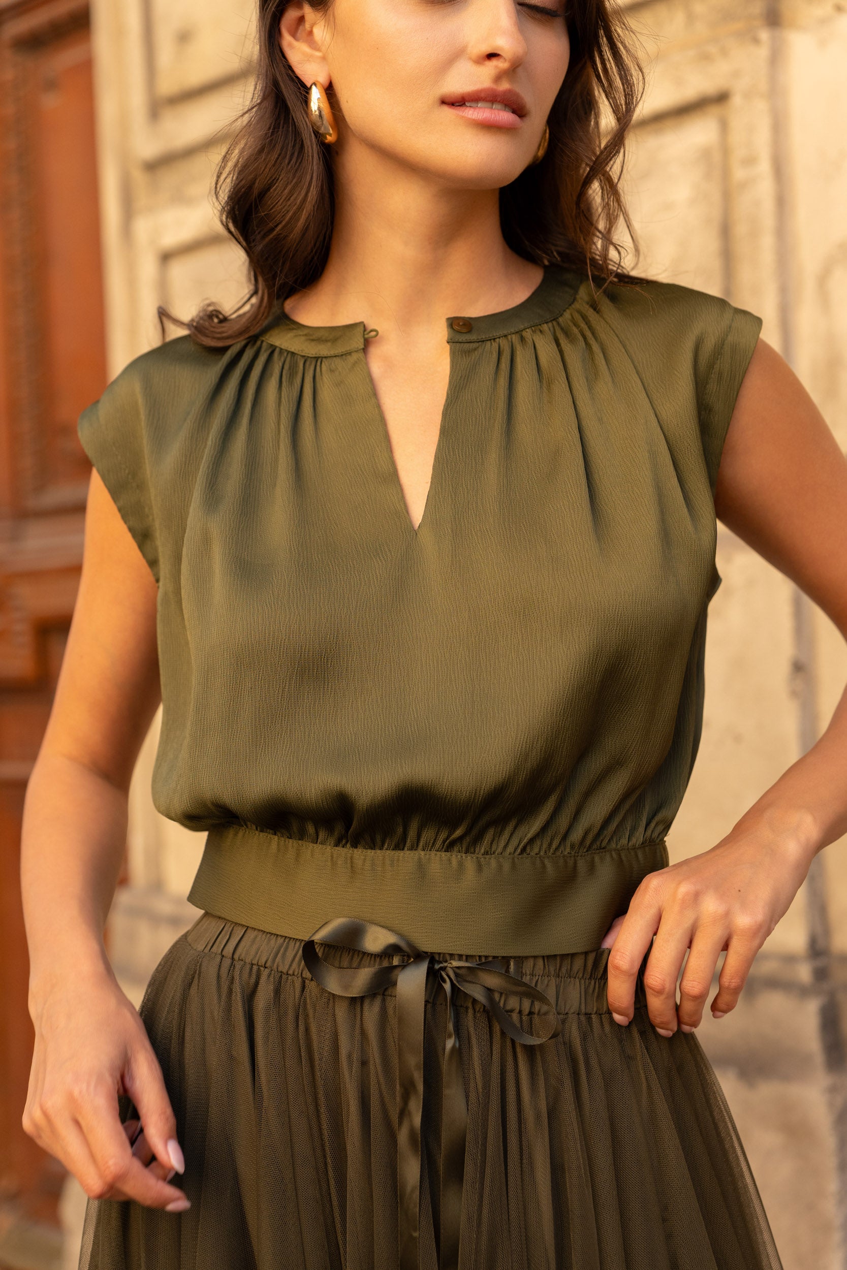 Maguie Silky Crop Top