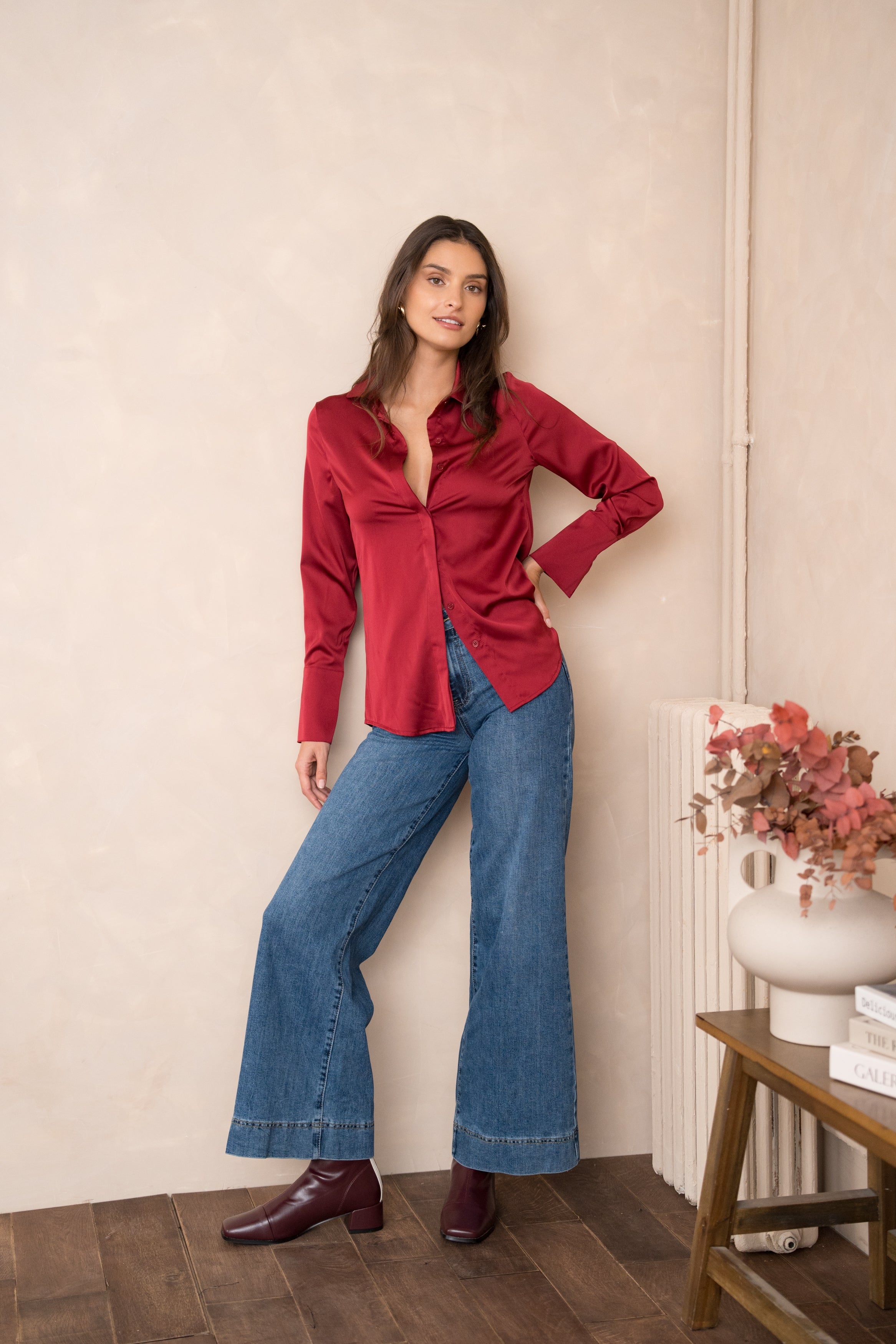 Chemise Léa en satin
