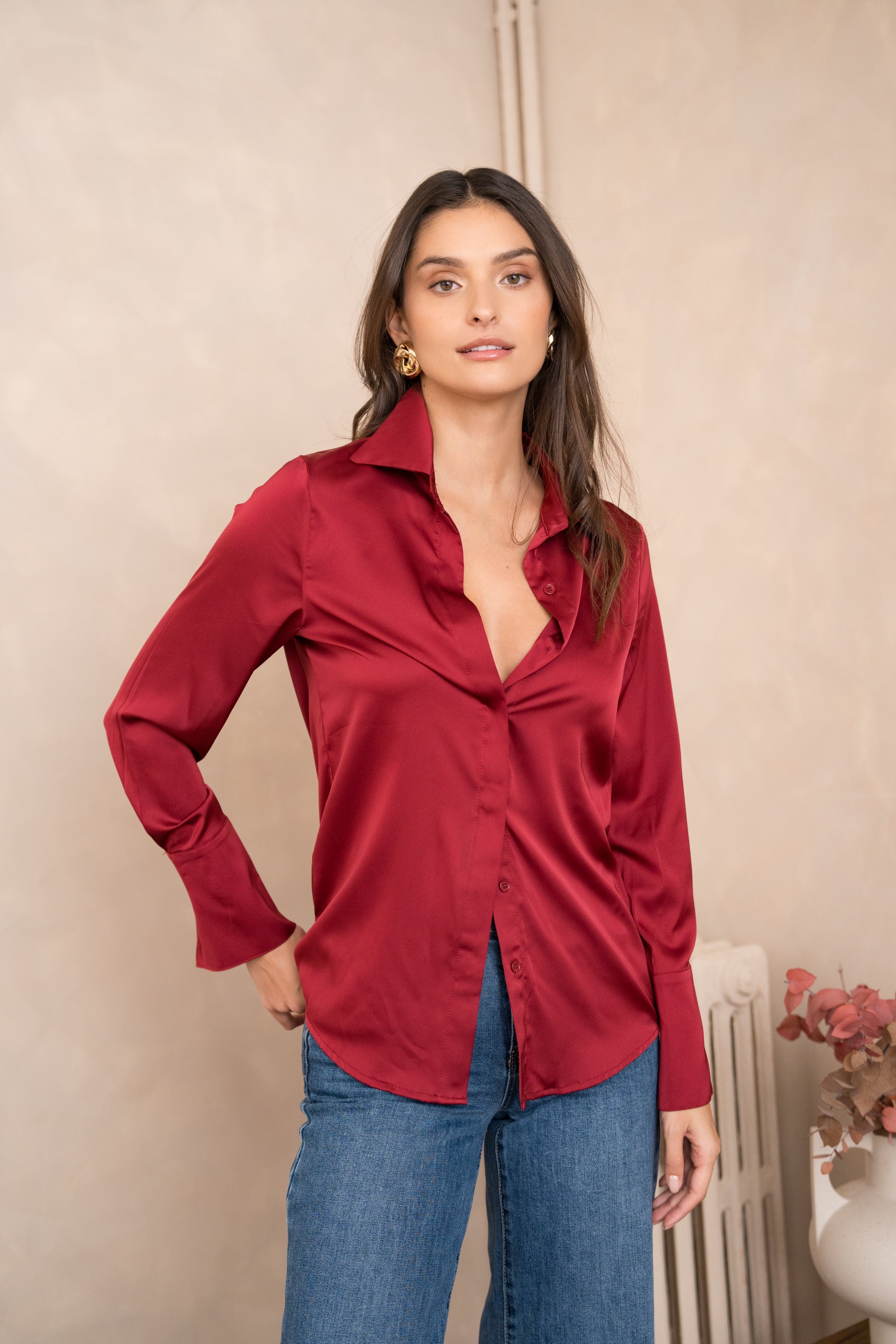 Chemise Léa en satin