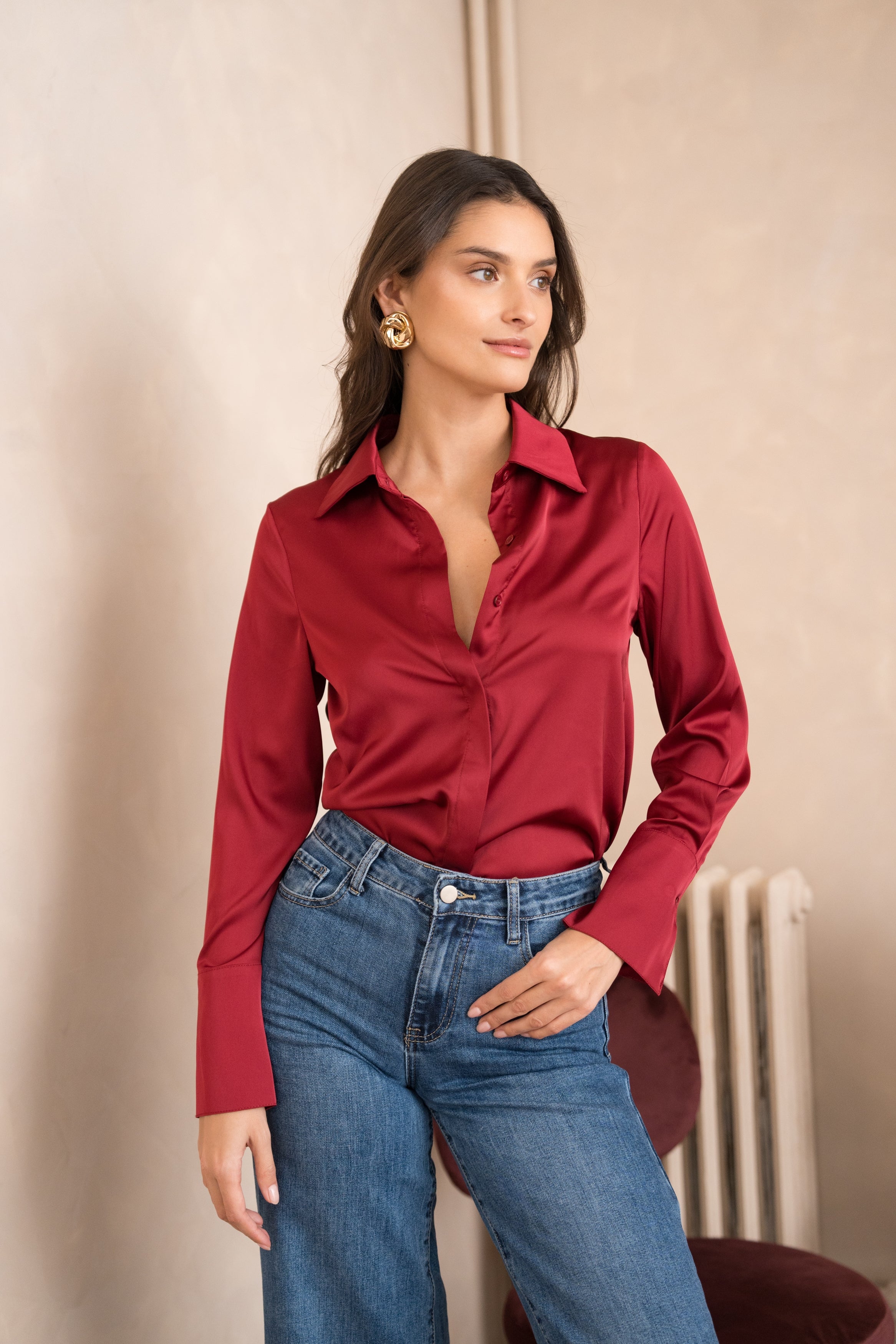 Chemise Léa en satin