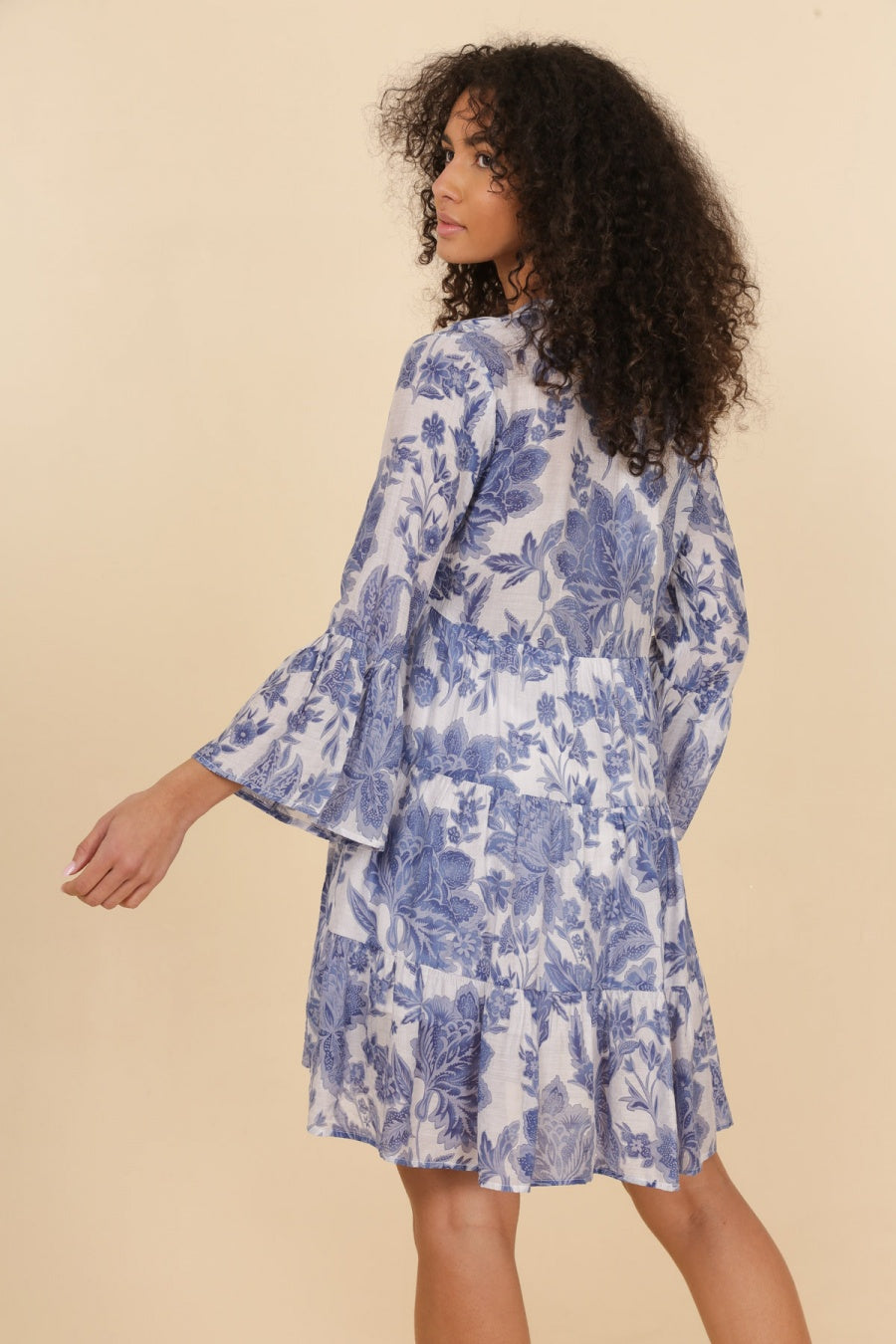 Robe courte Saint-Tropez imprimée fleurie