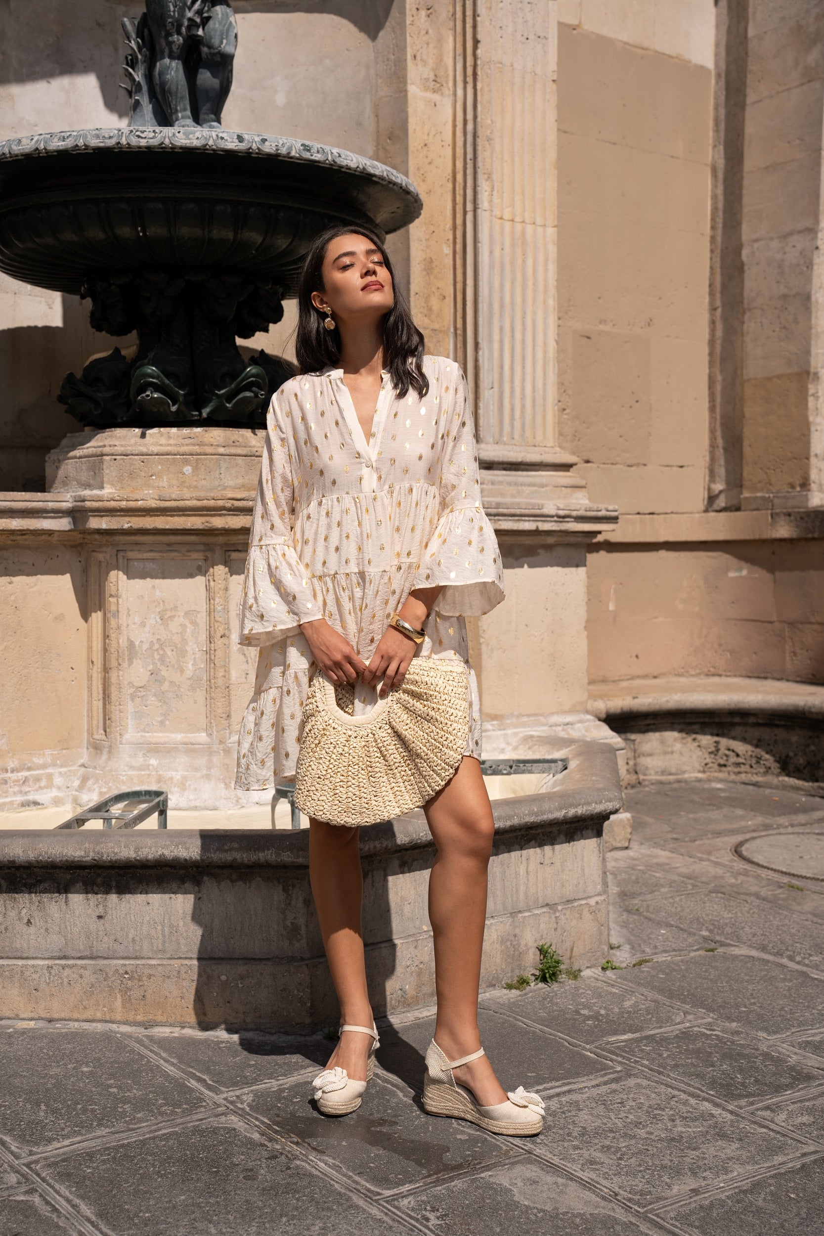 Robe courte Saint-Tropez imprimée fleurie