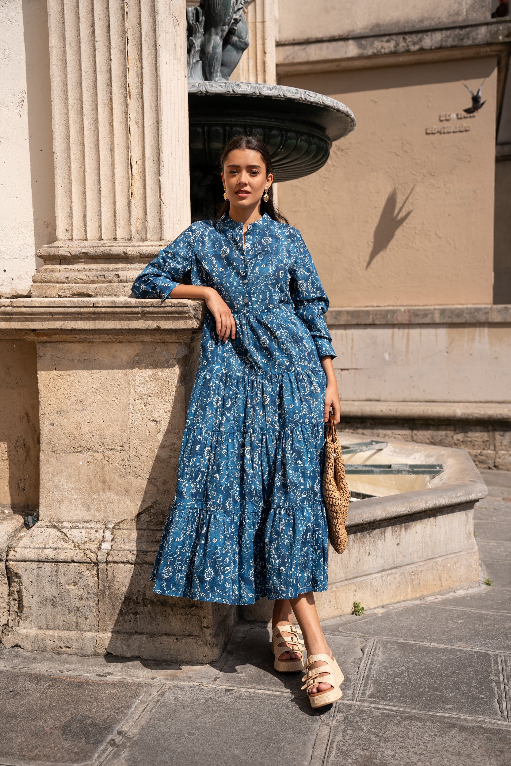 Robe longue Marbella en coton