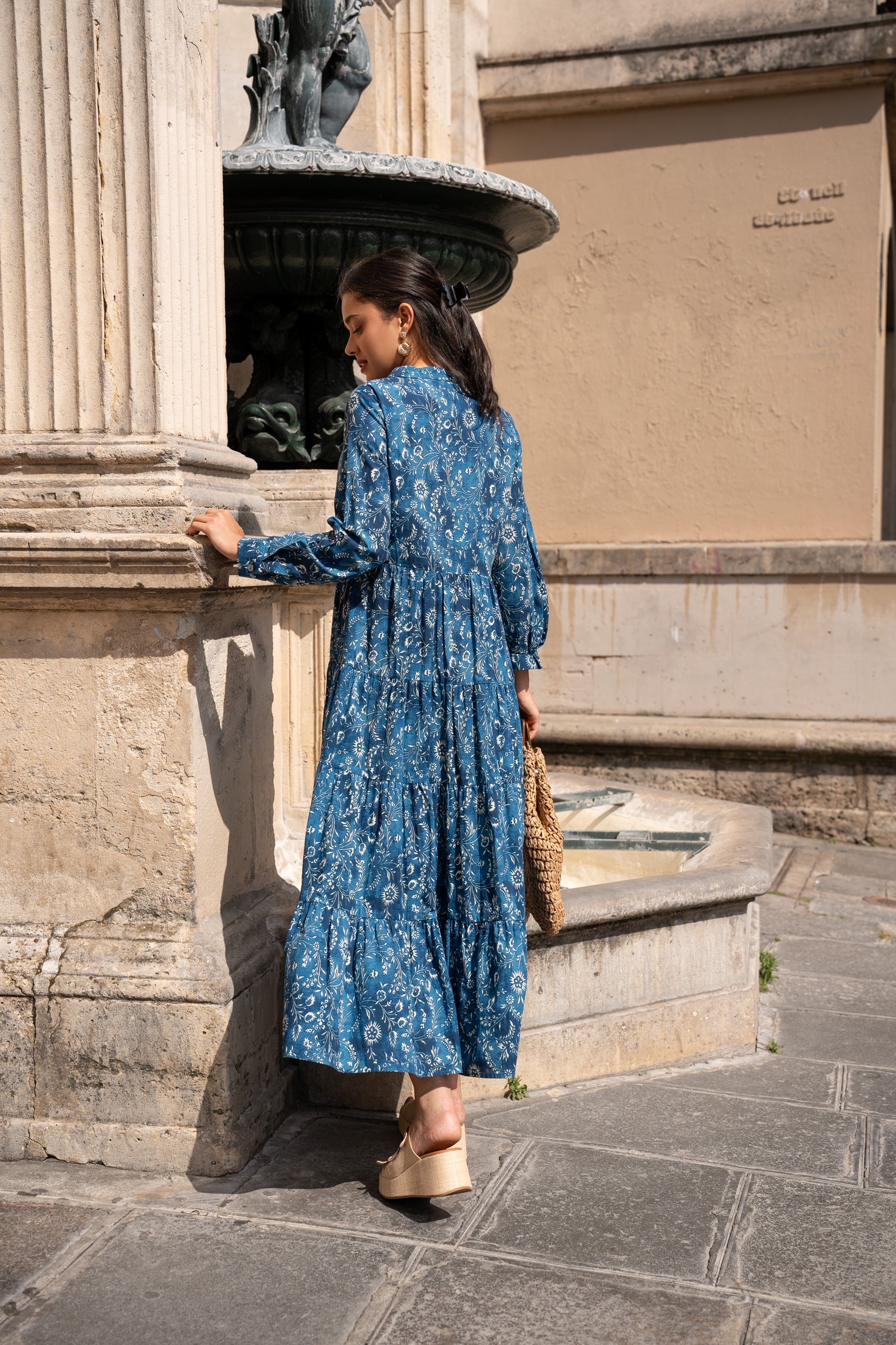Robe longue Marbella en coton