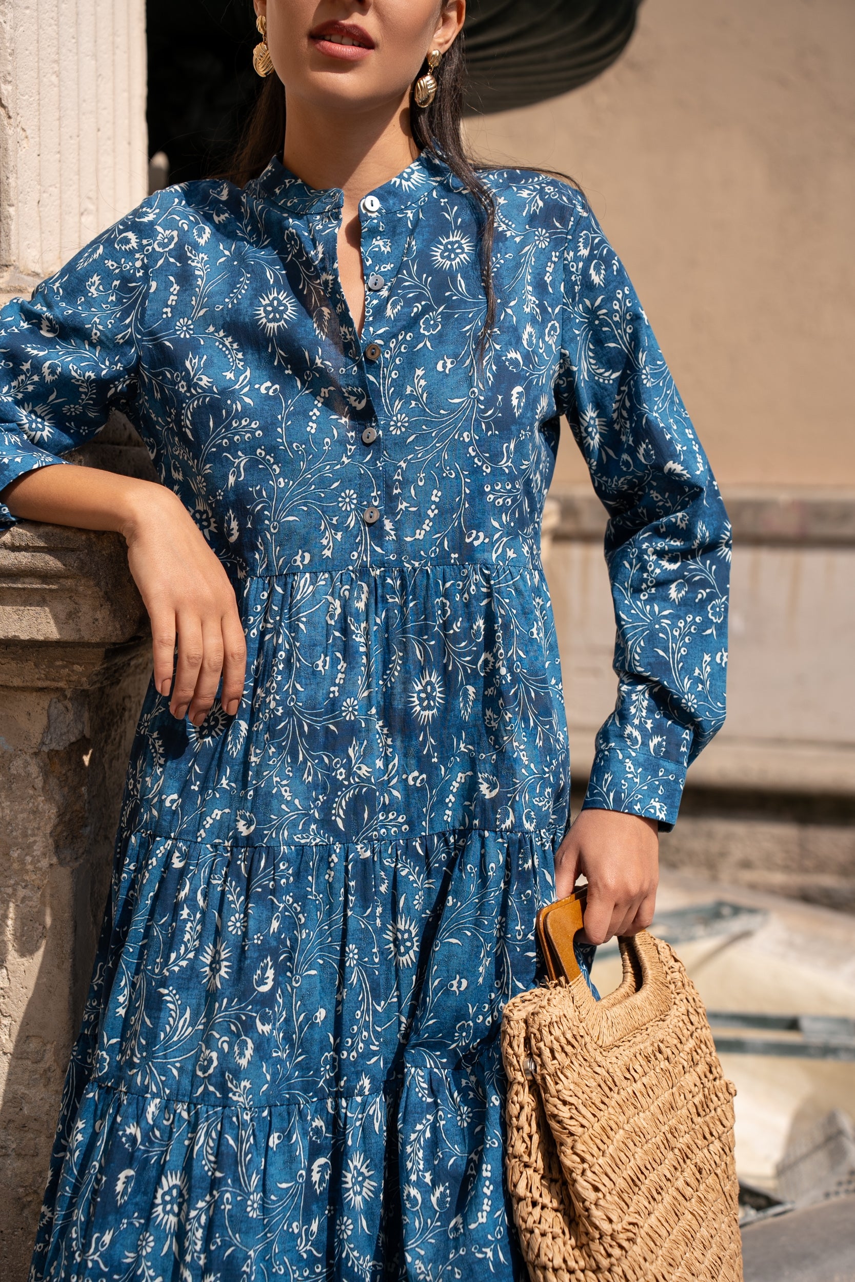 Robe longue Marbella en coton