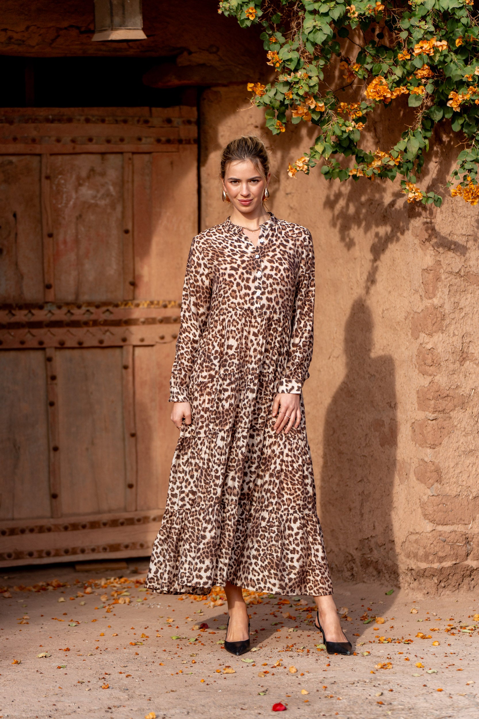 Robe longue imprimée fleurie Marbella
