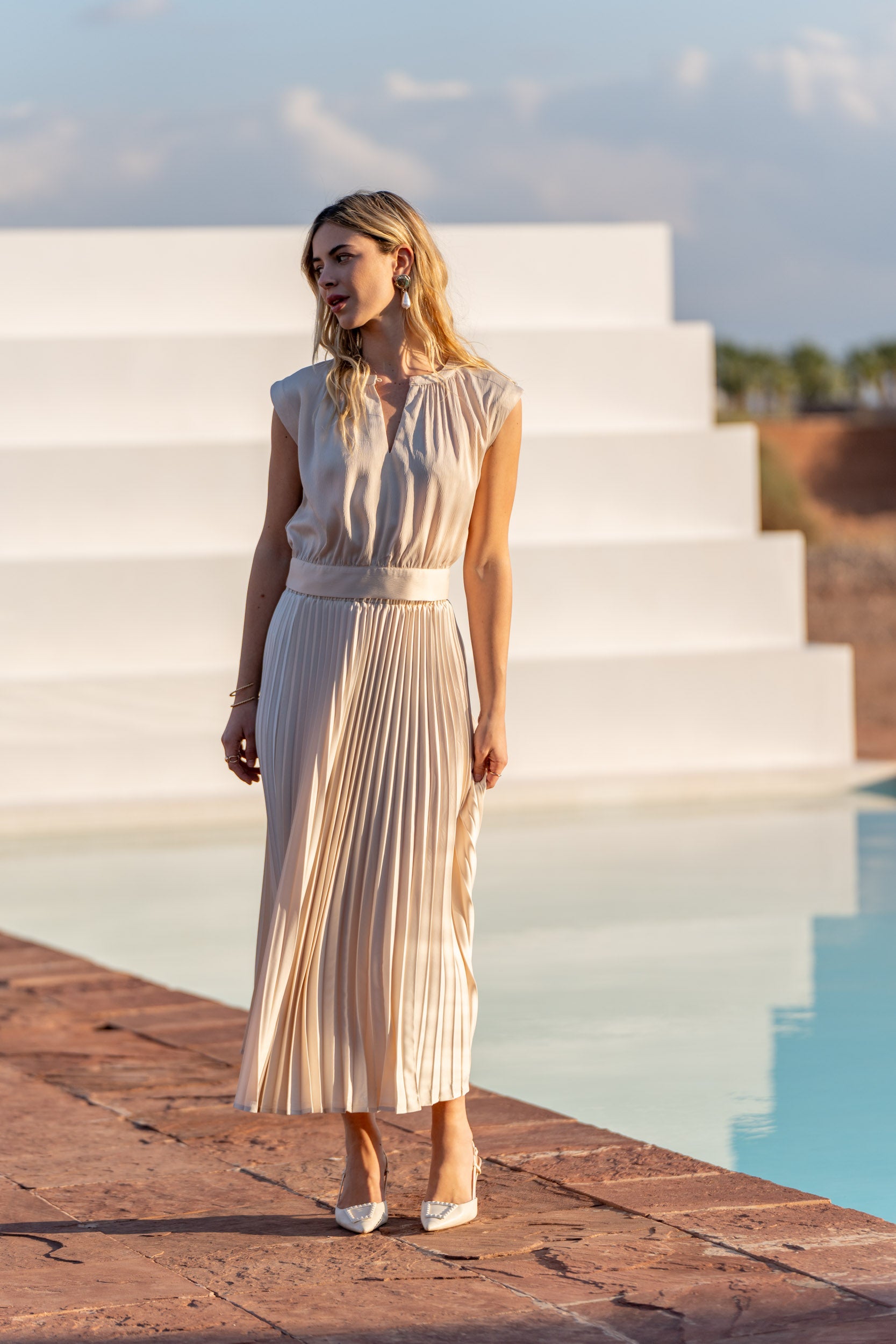 Crop-top soyeux Maguie noeud au dos