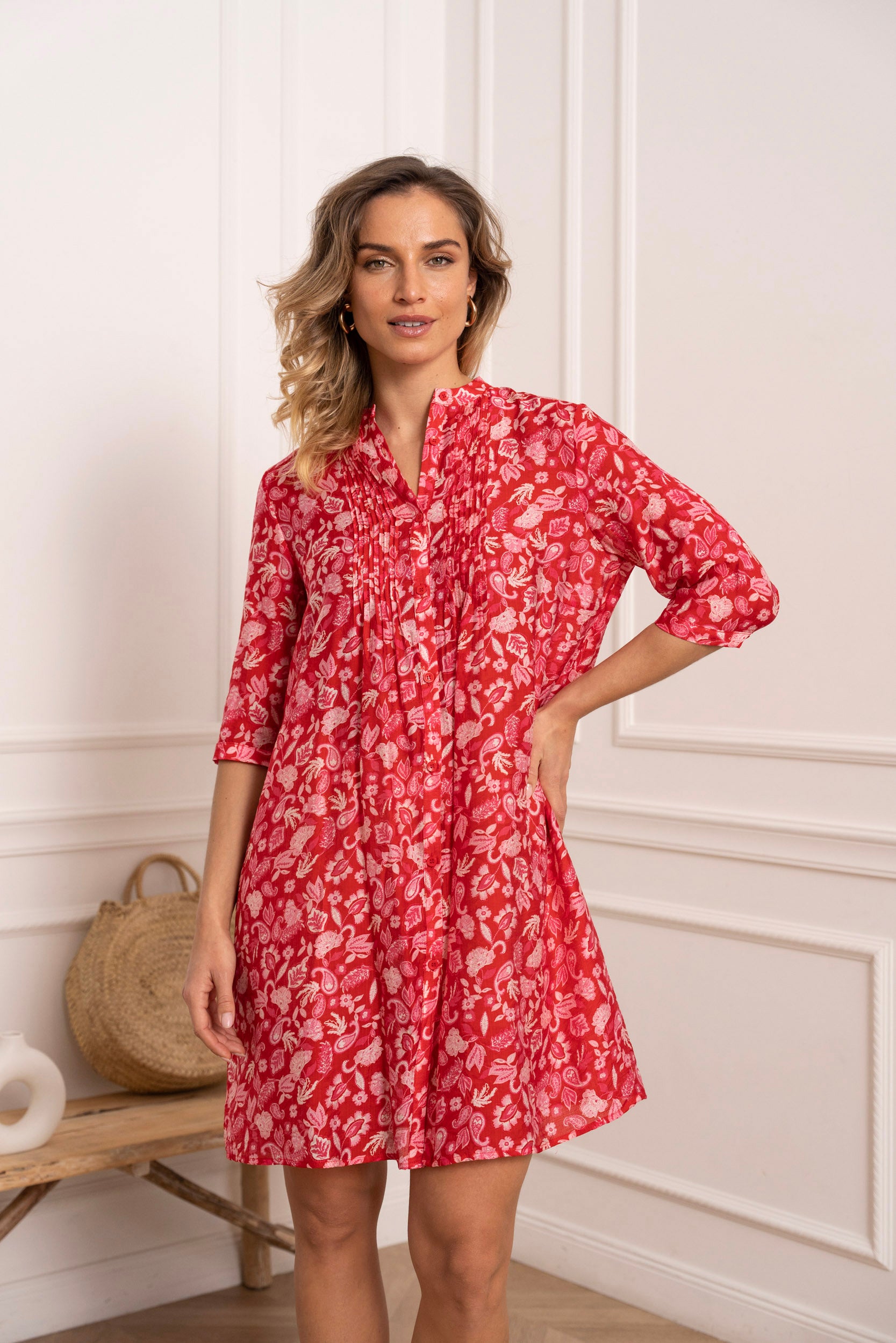 Robe chemisier Palma viscose soie