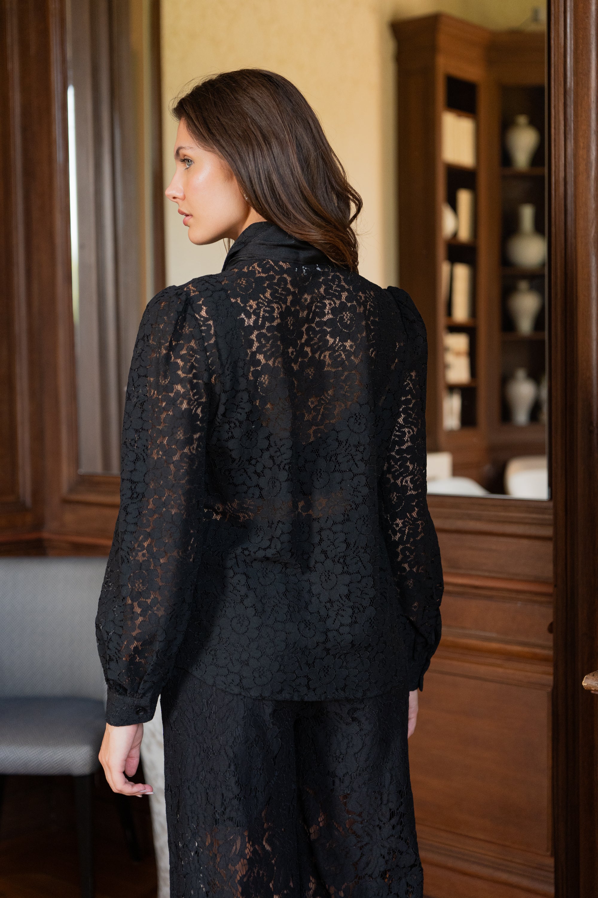 Chemise Charlotte col lavallière