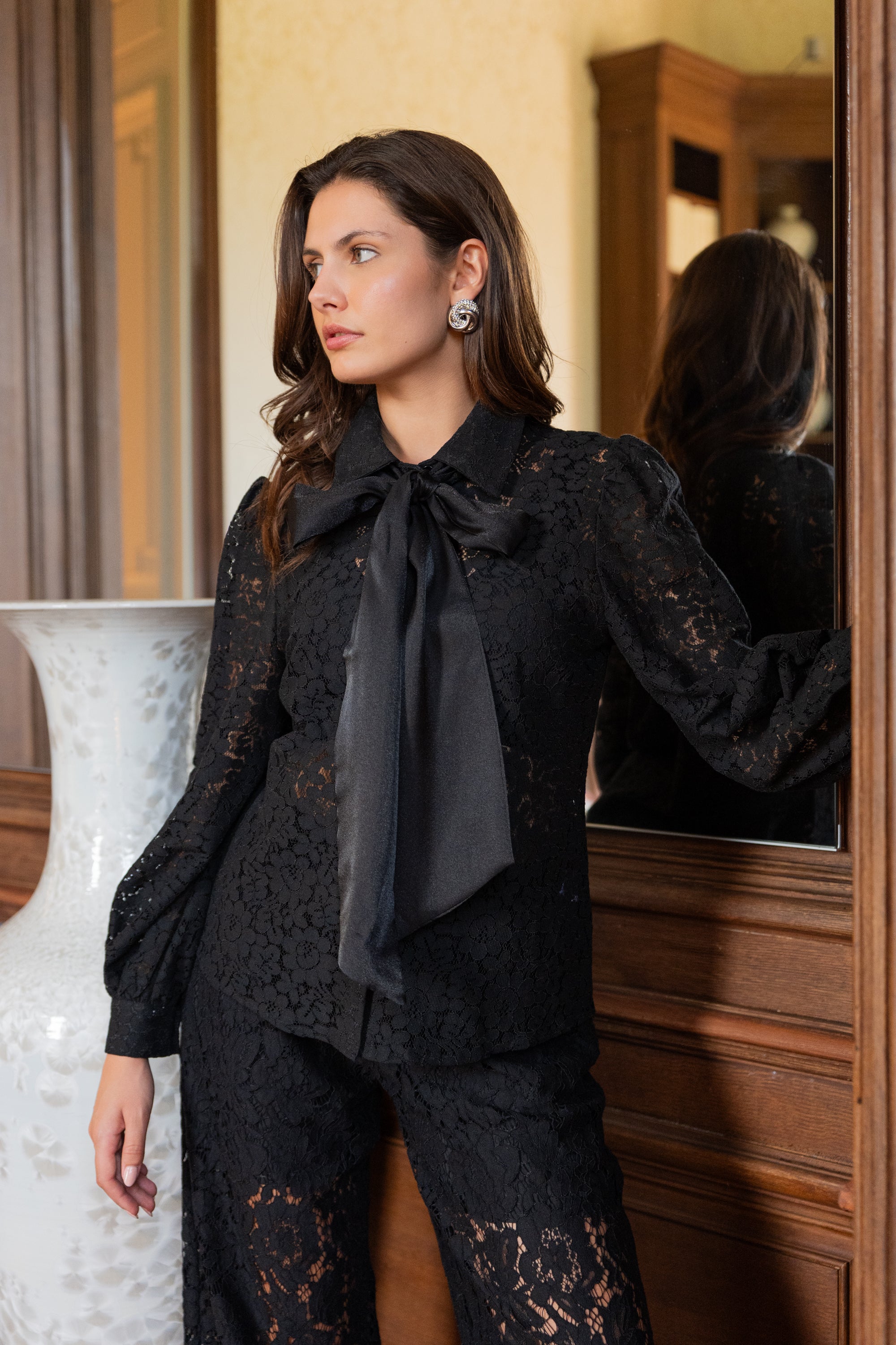 Chemise Charlotte col lavallière