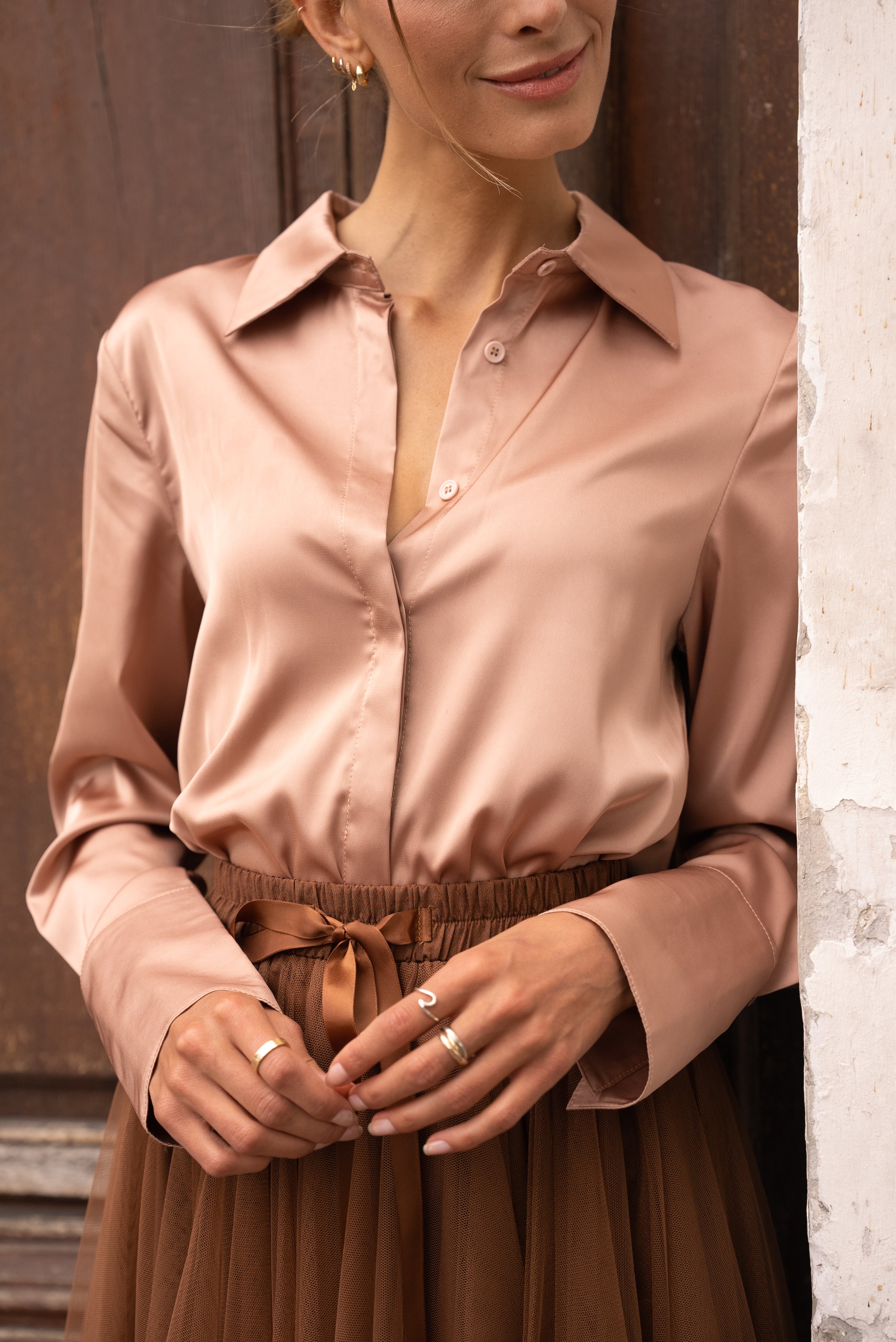 Lea satin shirt