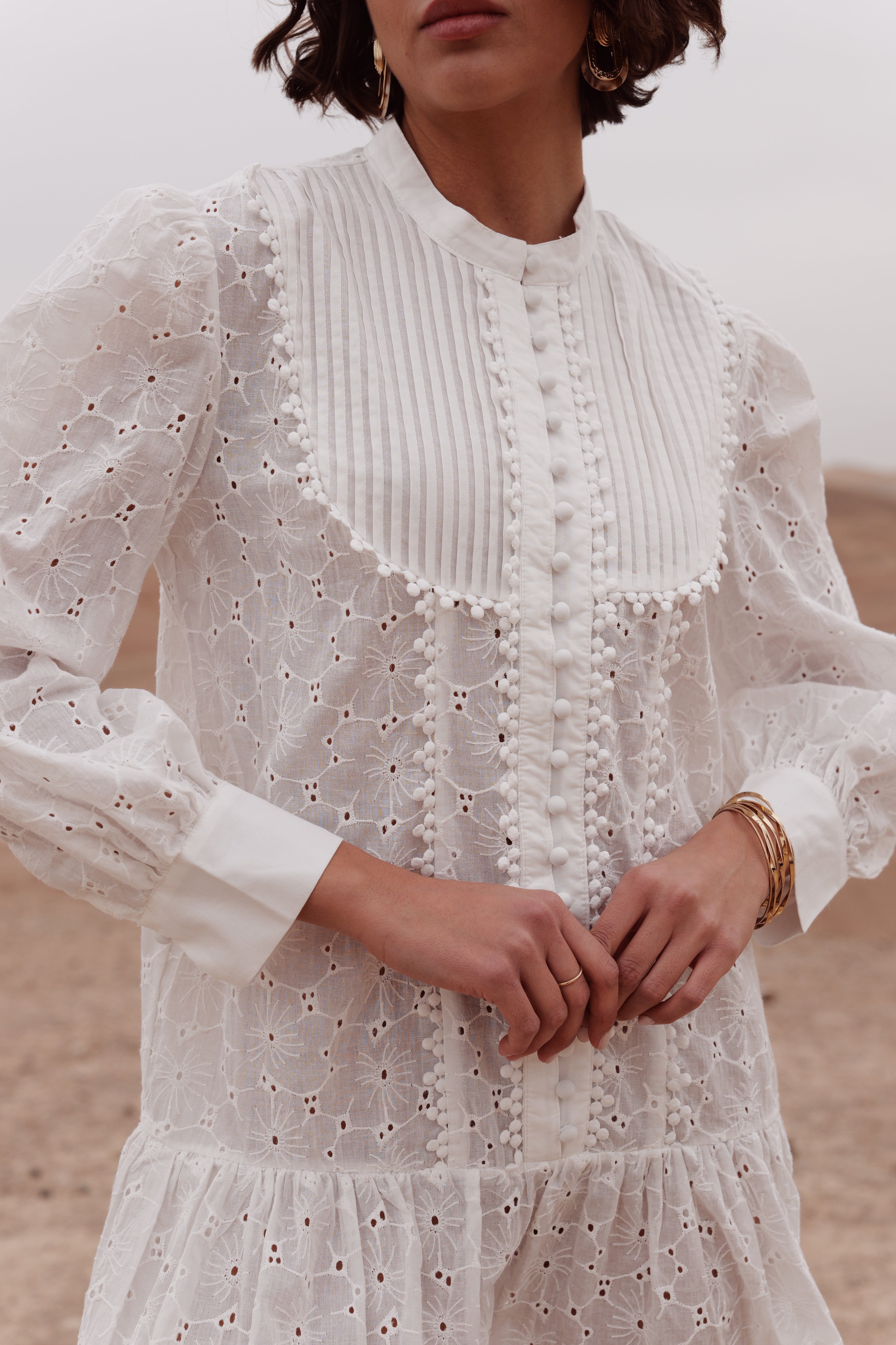 Robe Jane en coton brodé