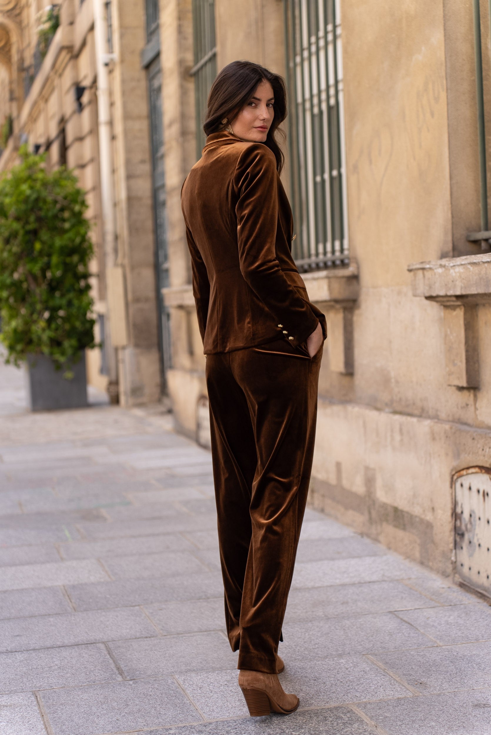 Veste Blazer Gabrielle en velours