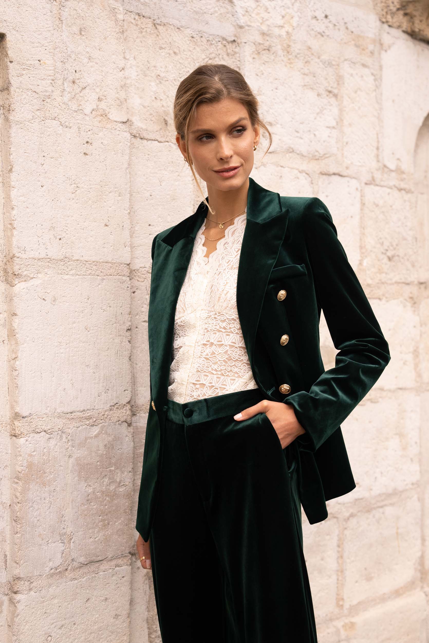 Veste Blazer Gabrielle en velours