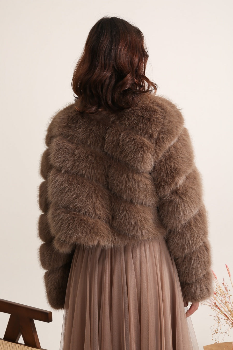 Veste courte en fausse fourrure Paula