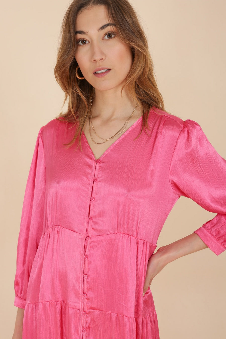 Robe longue soyeuse