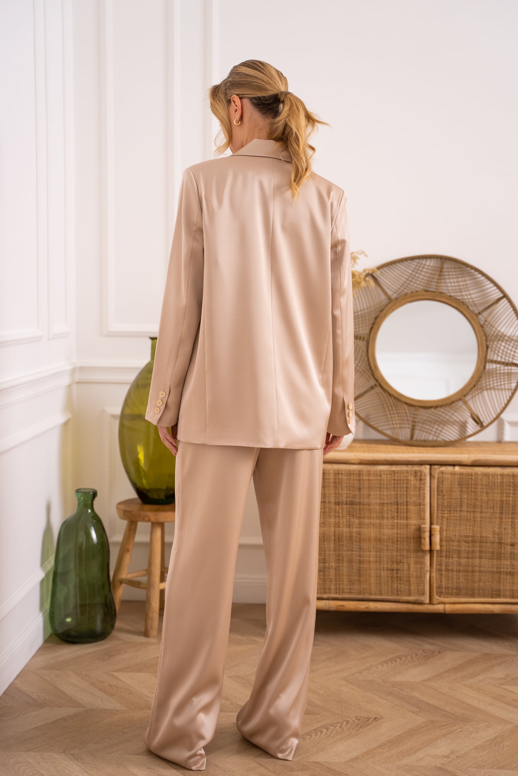 Veste blazer satinée qualité supérieure